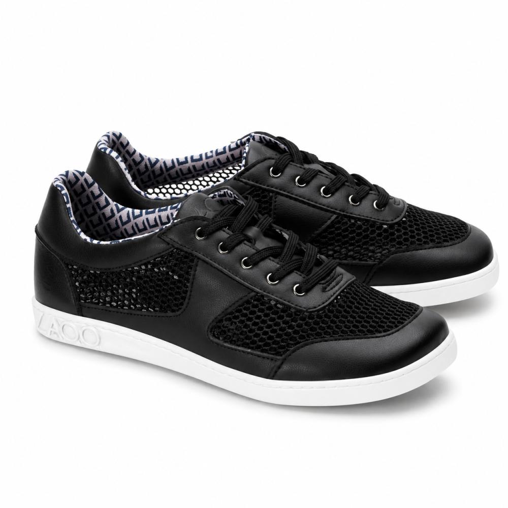 sneaker d'été noir avec semelle blanche pour femmes - chaussures pieds nus confortables pour les journées chaudes